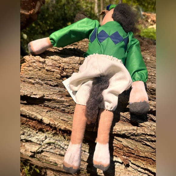 Vintage handcrafted painted soft body kentucky derby horse jockey doll unique - Picture 4 of 12